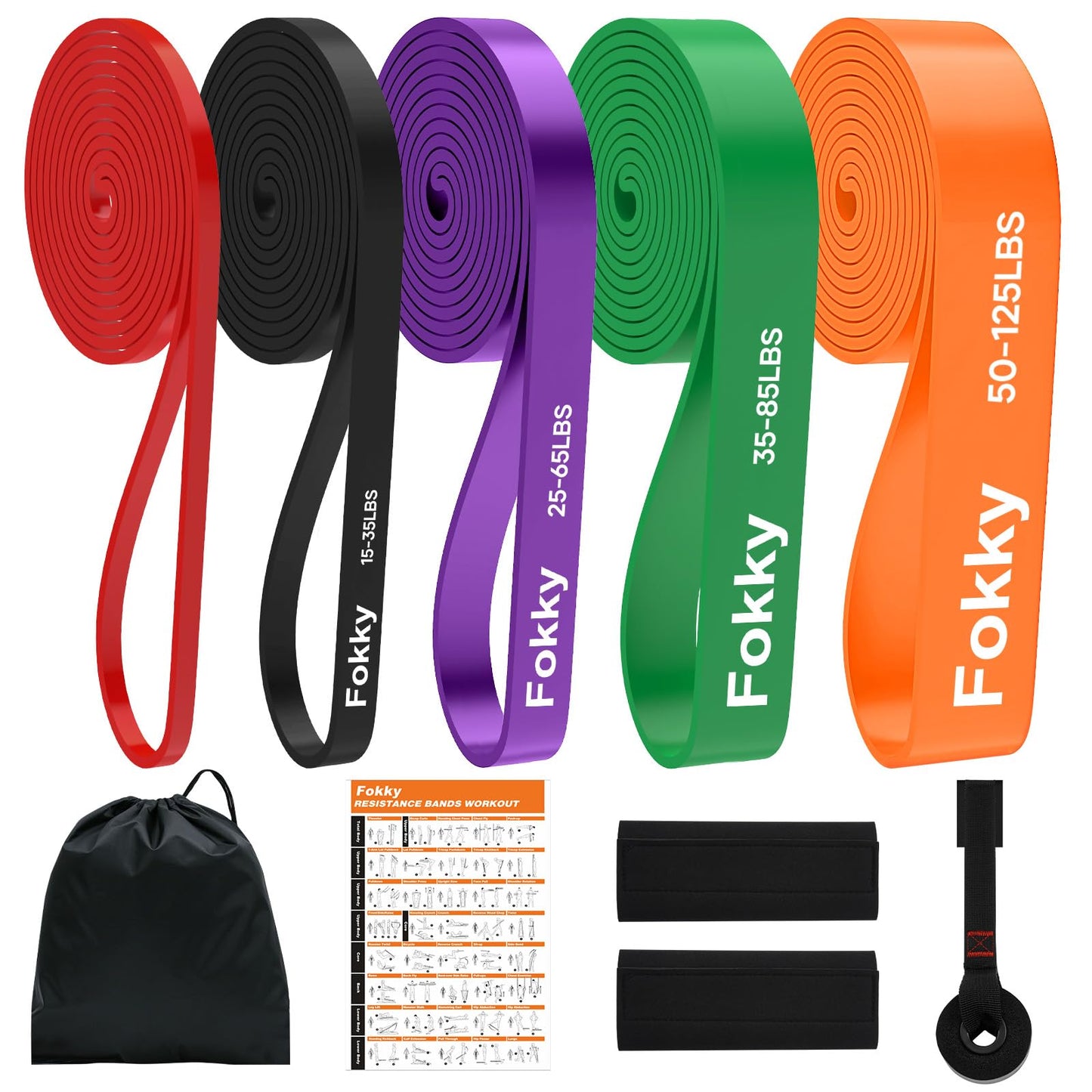 Fokky Gomas Elasticas Musculacion[Set of 5], Bandas Elasticas Musculacion