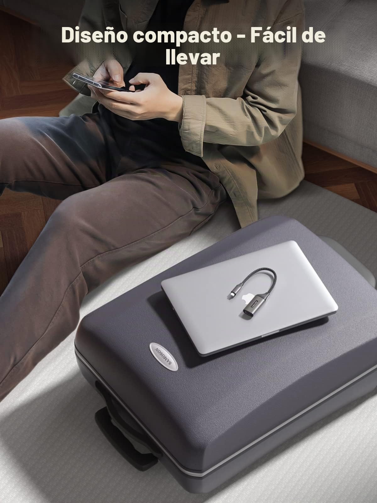Lemorele Adaptador USB C a HDMI(4K@30 Hz) - USB C HDMI con Carcasa de Aluminio y Cable de Nailon. Adaptador HDMI Compatible con MacBook Air/Pro M1, iPad M1, Teléfono Móvil, Switch, Windows y más
