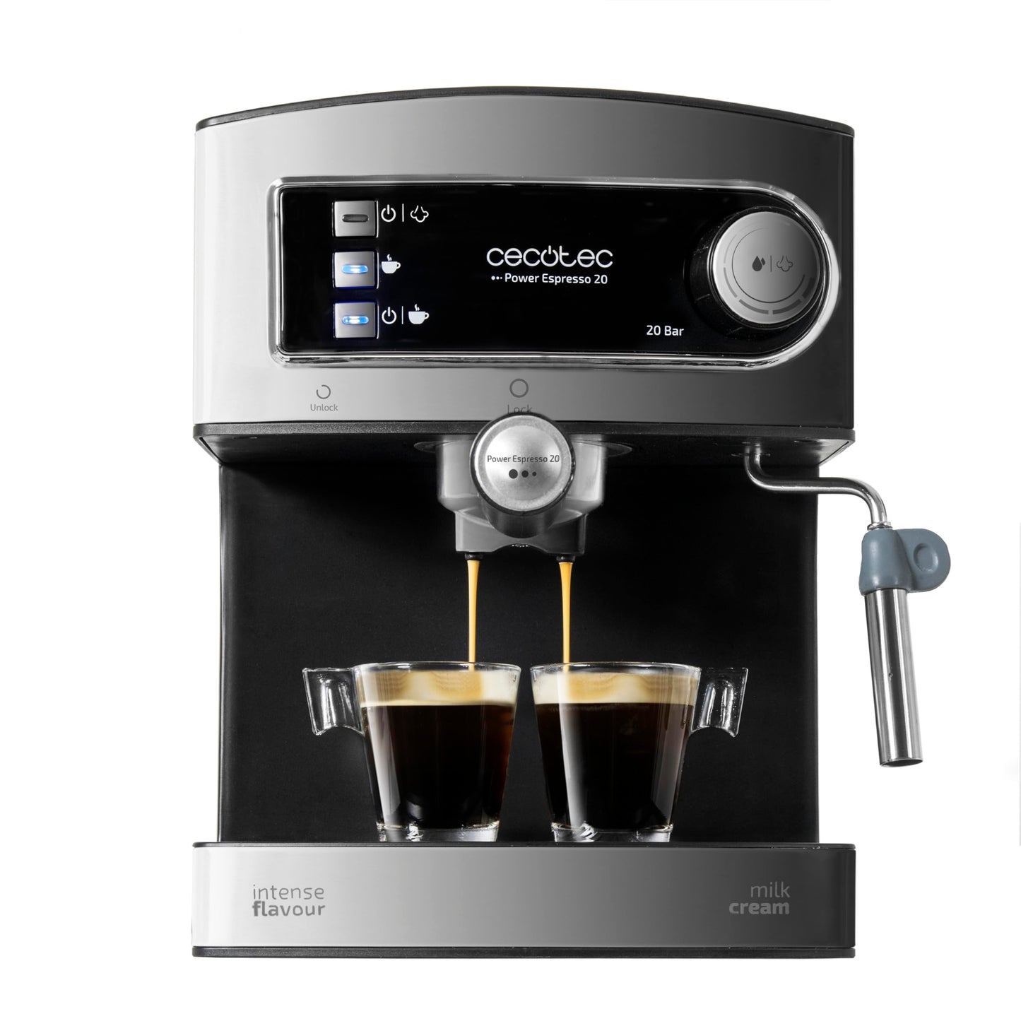 Cecotec Cafetera Express Manual con 20 Bares de Presión Power Espresso 20