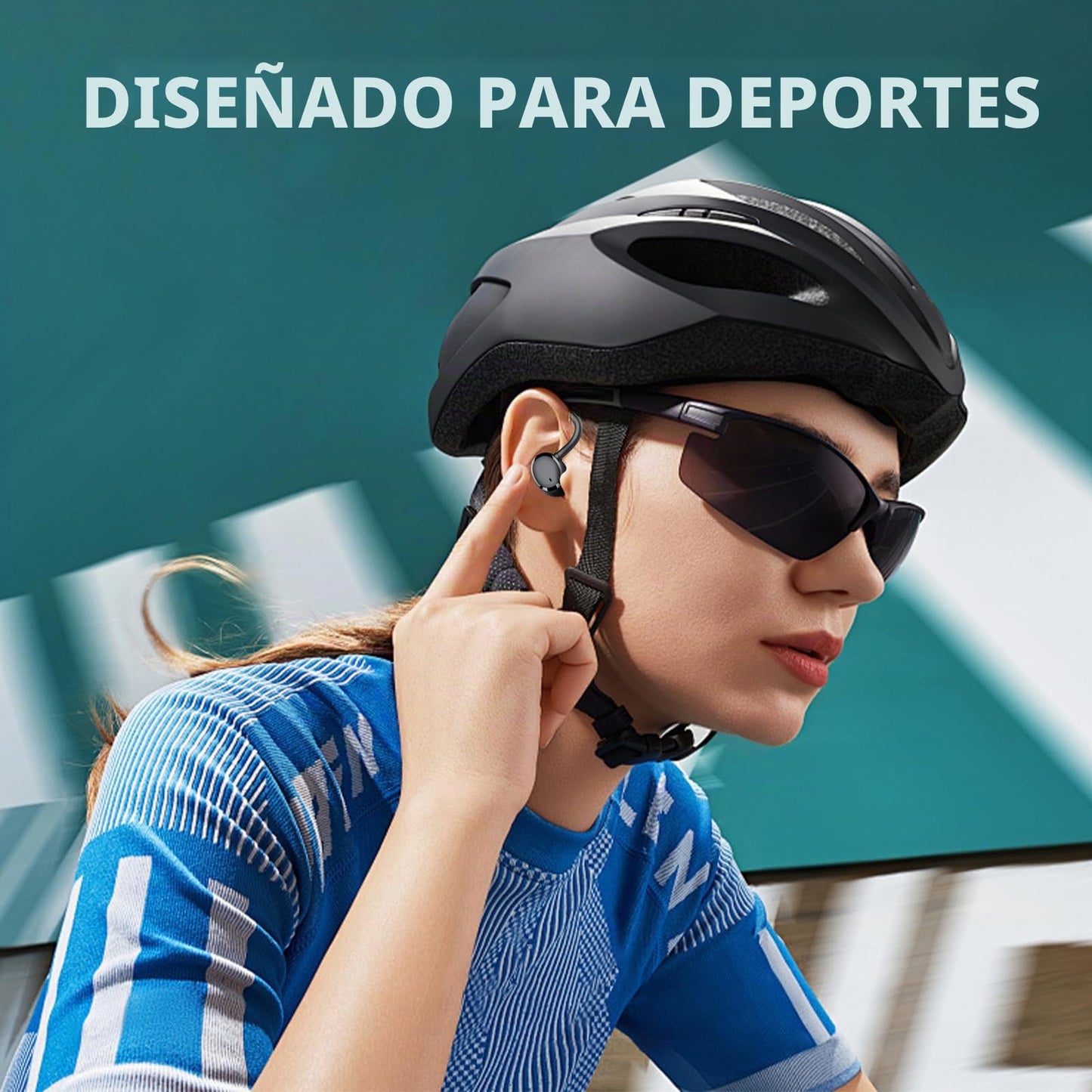 Auriculares Inalambricos Deportivos, Auriculares Bluetooth 5.3 con 4 HD Mic, 72H Cascos Inalambricos Bluetooth con Cancelacion Ruido ENC, Auriculares Inalambricos IPX7 Impermeable, USB-C, Pantalla LED