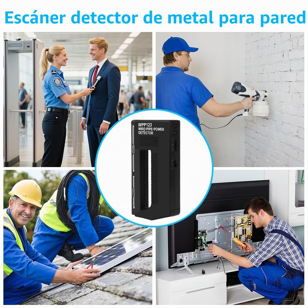 Flintronic Detector de Metales Pequeño, Detector Cables y Tuberias Pared, Pinpointer Detector de Metales, para Cables, Tubos y Tensión Pared Stud Finder, Escáner de Tarjetas
