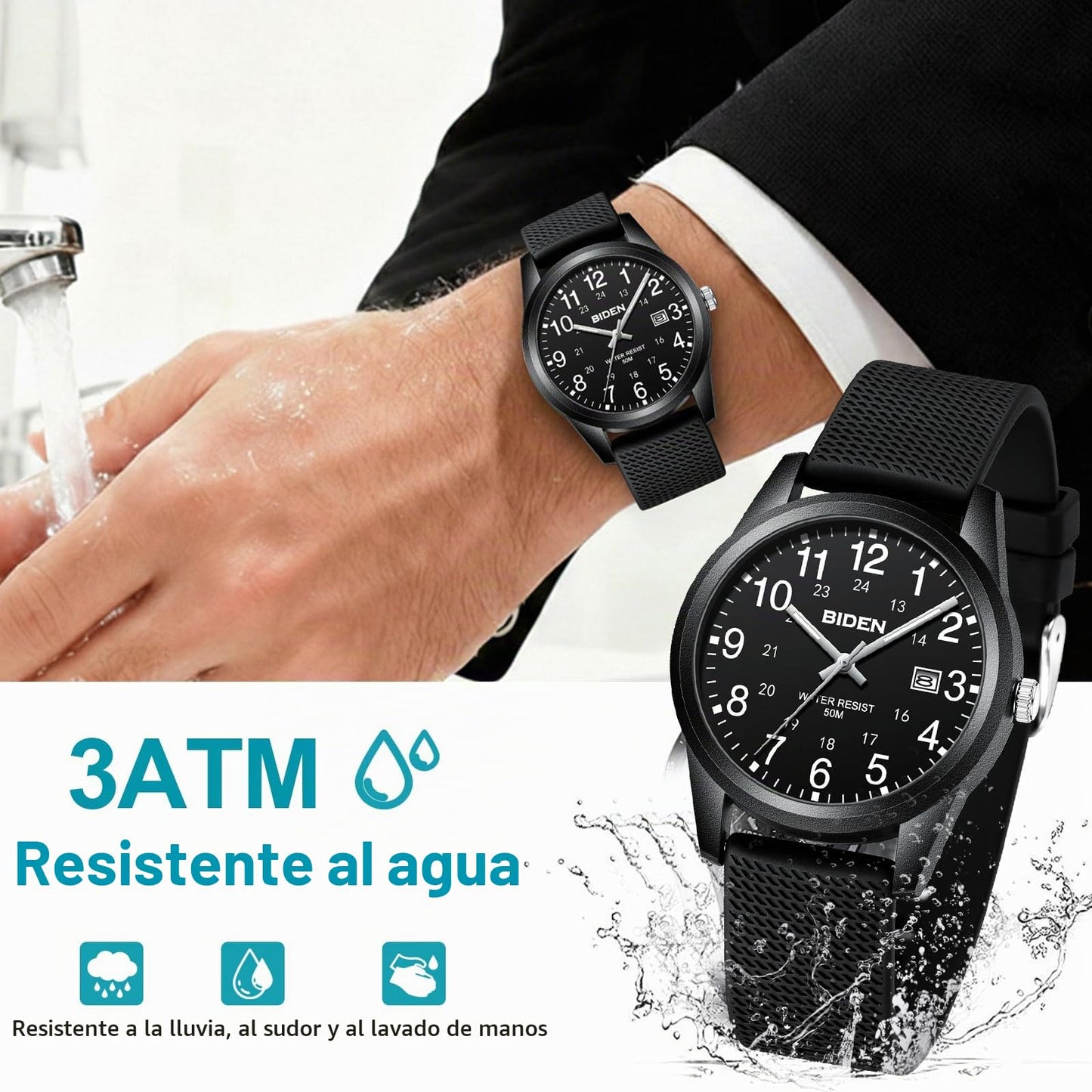 LN LENQIN Reloj Hombre Reloj Analógico de Cuarzo para Hombre