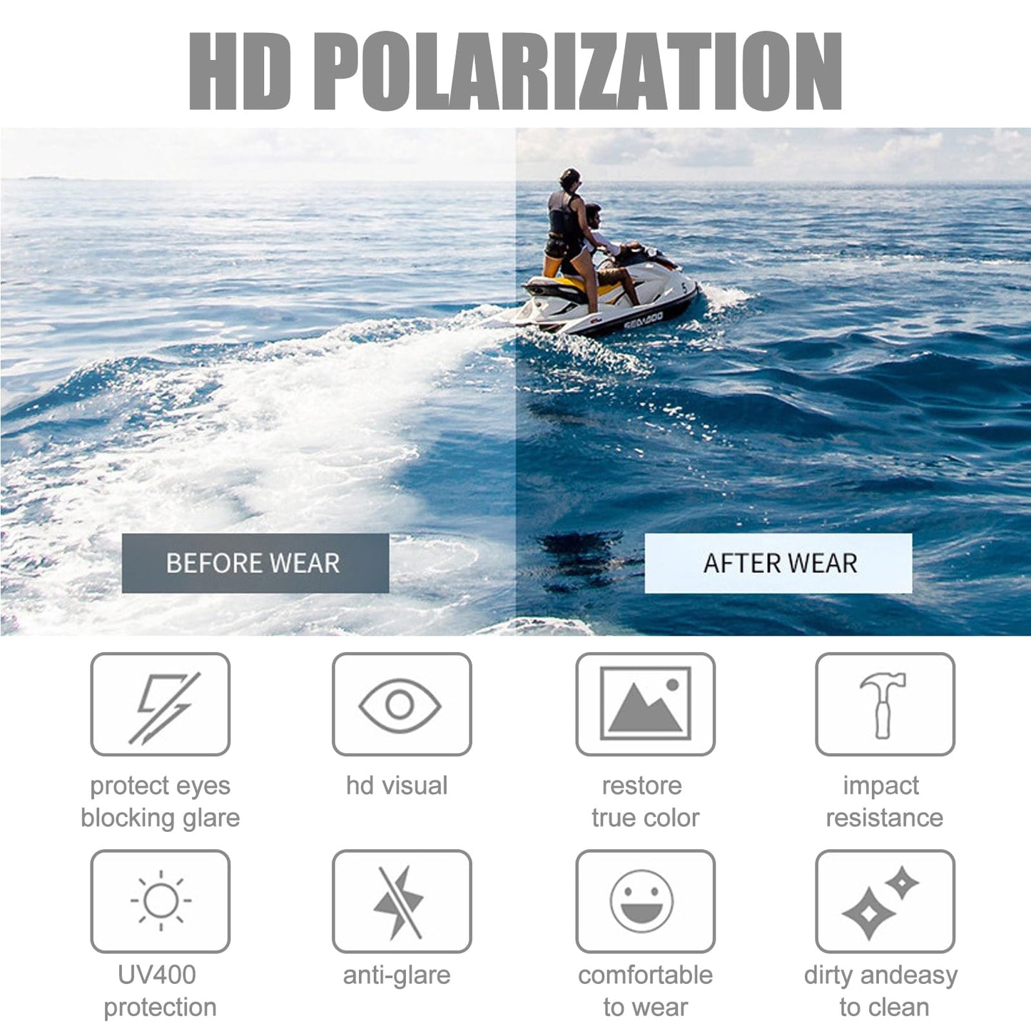 ZXTGBQ 3 Pares Gafas de Sol Polarizadas Hombre Mujer, Gafas de Sol Hombre Polarizadas, Protecci贸n UV Lentes de sol para hombre Conducir Running Pesca Viajes