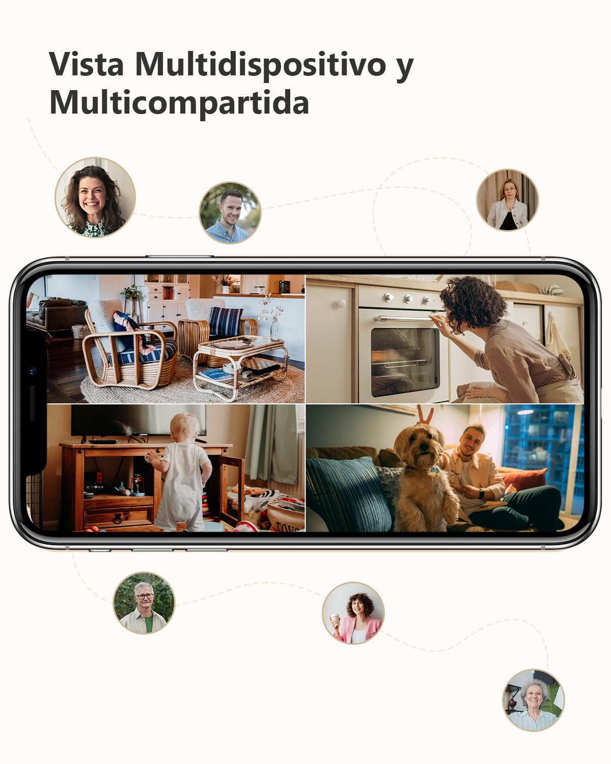 Imou 4MP Cámara Vigilancia WiFi Interior para Mascotas,360° Cámara IP WiFi con Detección de Humano, Visión Nocturna, Audio Bidireccional, Control Remoto, Modo Privacidad,Compatible con Alexa