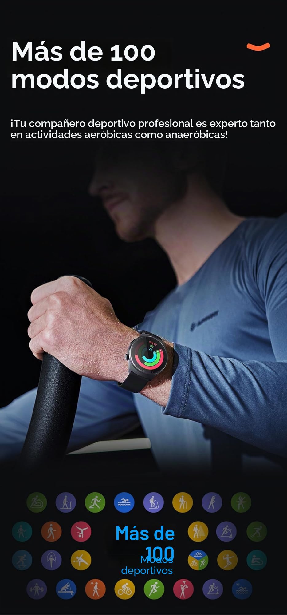 Mibro Smartwatch Lite 3, Pantalla HD Vivid de 1.3 Pulgadas AMOLED, más de 100 Modos Deportivos, función de Llamada de muñeca Manos Libres, Bluetooth V5.3, Sensor de frecuencia cardíaca