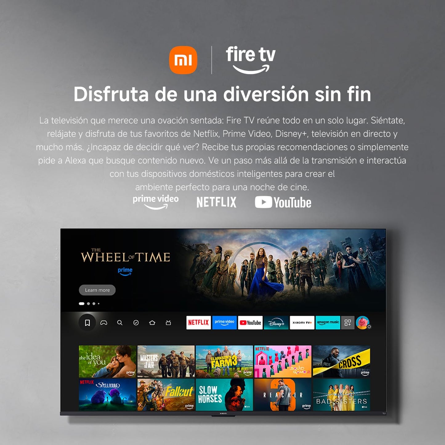 XIAOMI TV F 50, 50 Pulgadas (127 cm), 4K UHD, Smart TV, Fire OS8, Control por Voz Alexa, HDR10, MEMC, Modo Game Boost 120Hz, Compatible con Apple AirPlay