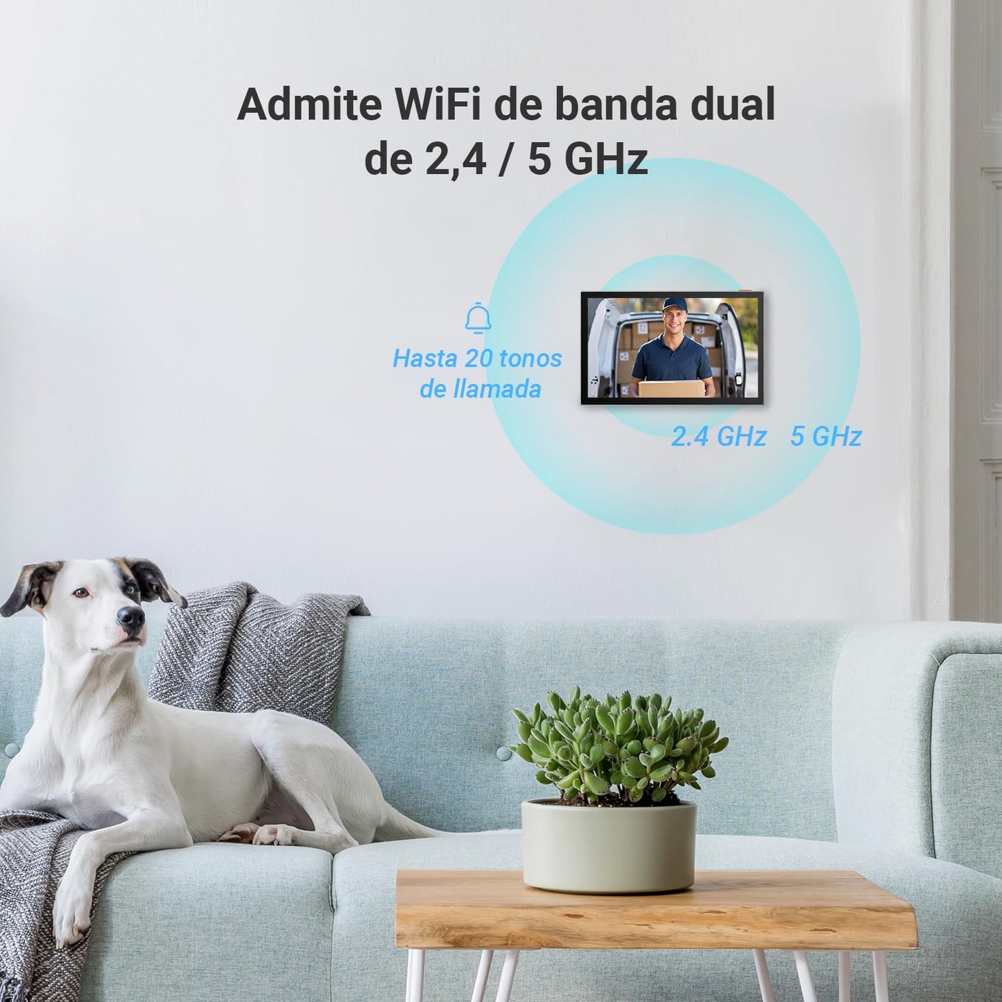 EZVIZ Videoportero WiFi Sistema de Intercomunicación 1080P, 7'' Monitor Táctil a Color,Timbre Video Mirilla 2 Hilos,Desbloqueo en Remoto,Audio Bidireccional,Doble Banda (2,4/5GHz), Diseño Delgado, CP5