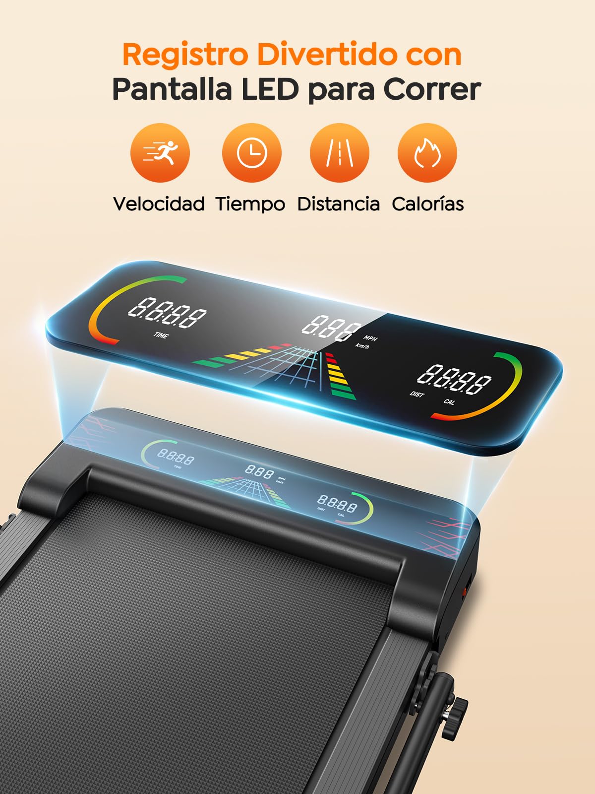 HOMETRO Cinta de Correr y Andar Plegable,Cinta Eléctrica 5 en 1 con 9% Inclinación Alta, 2.5HP (12 km/h),Walking Pad Inteligente con App y Bluetooth,Gym en Casa