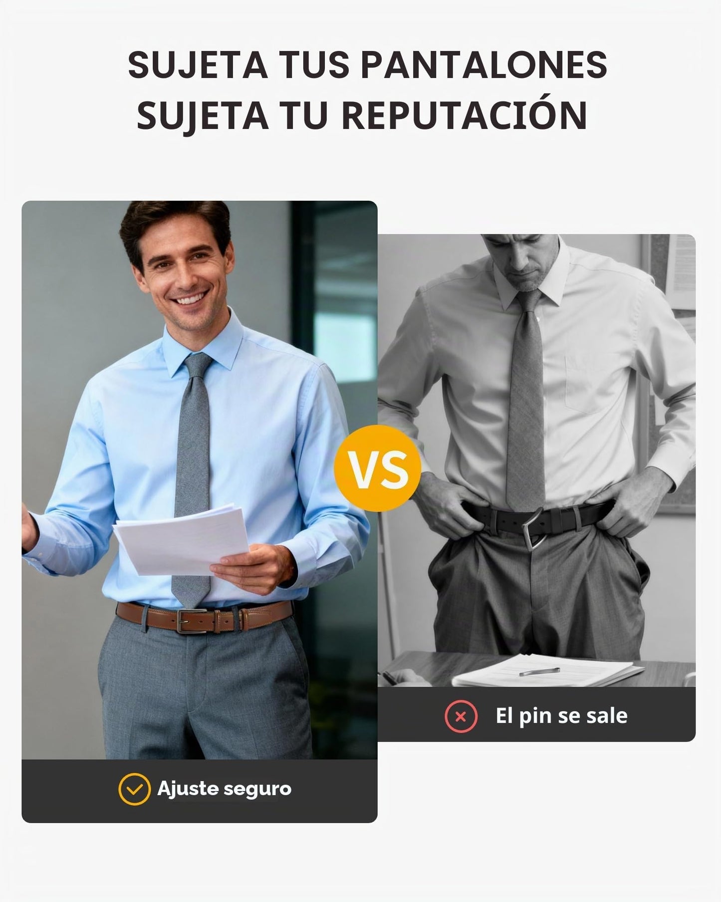 CHAOREN Cinturones Hombre Cuero, Cinturon Hombre 35mm Negocios y Informales