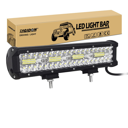 RIGIDON 12 pulgadas 30cm 240W barra de luz led, lámpara de conducción 6000K
