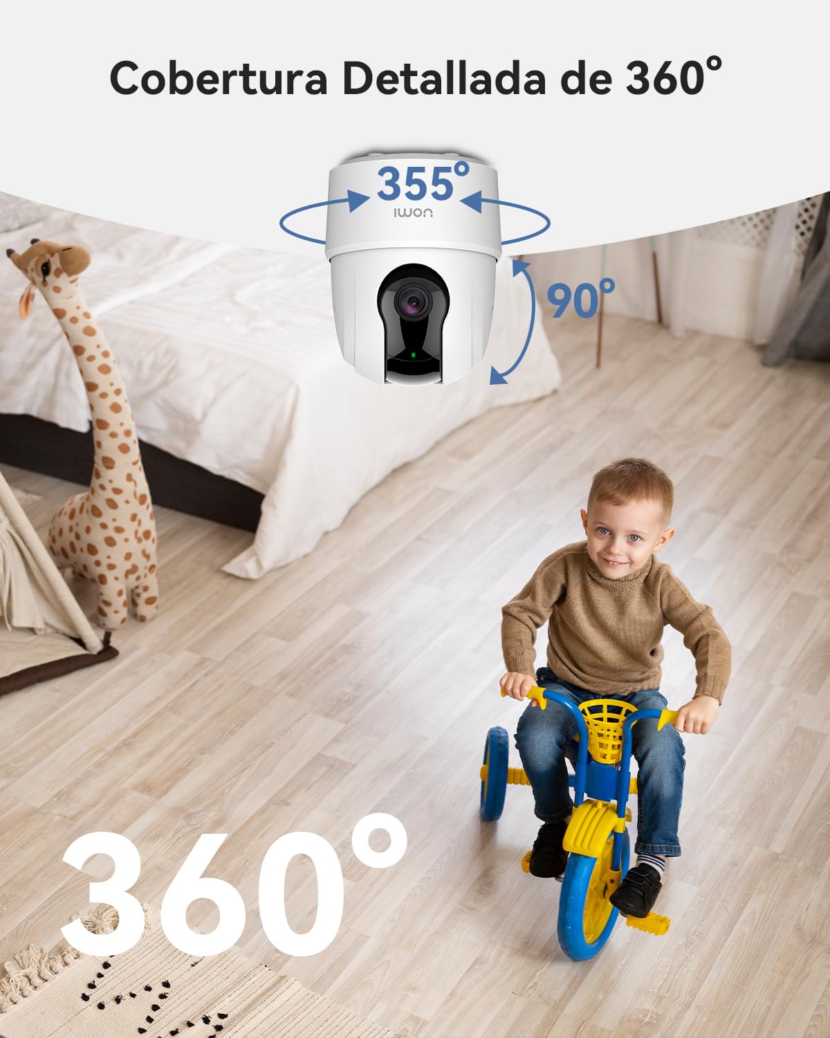 Imou Cámara IP WiFi Interior 2K/3MP Cámara de Vigilancia WiFi Interior 360°