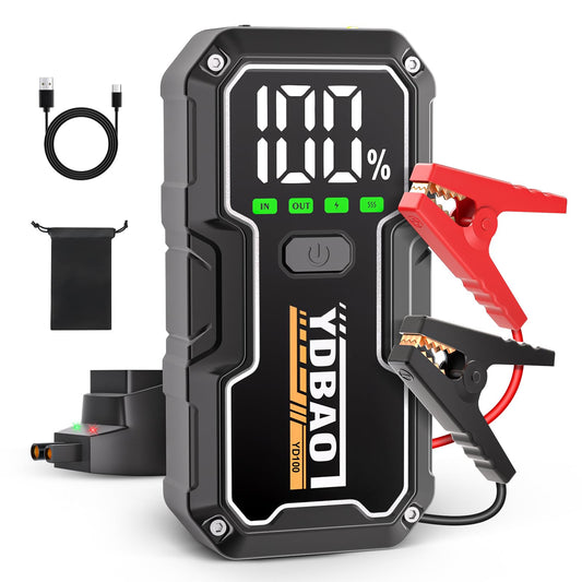 YDBAO Arrancador de Coches 10000A 12V para Todo Gas o 10L de Diésel