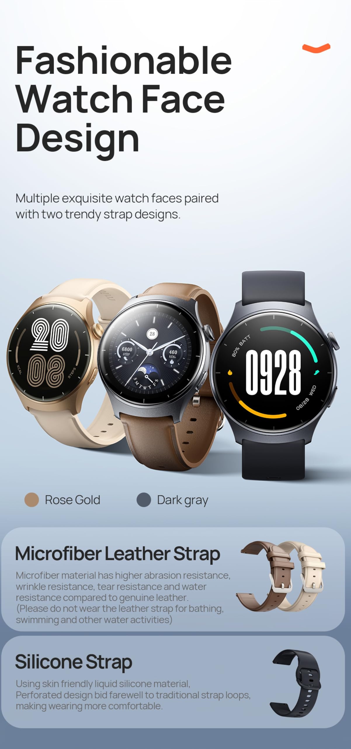 Mibro Smartwatch Lite 3, Pantalla HD Vivid de 1.3 Pulgadas AMOLED, más de 100 Modos Deportivos, función de Llamada de muñeca Manos Libres, Bluetooth V5.3, Sensor de frecuencia cardíaca