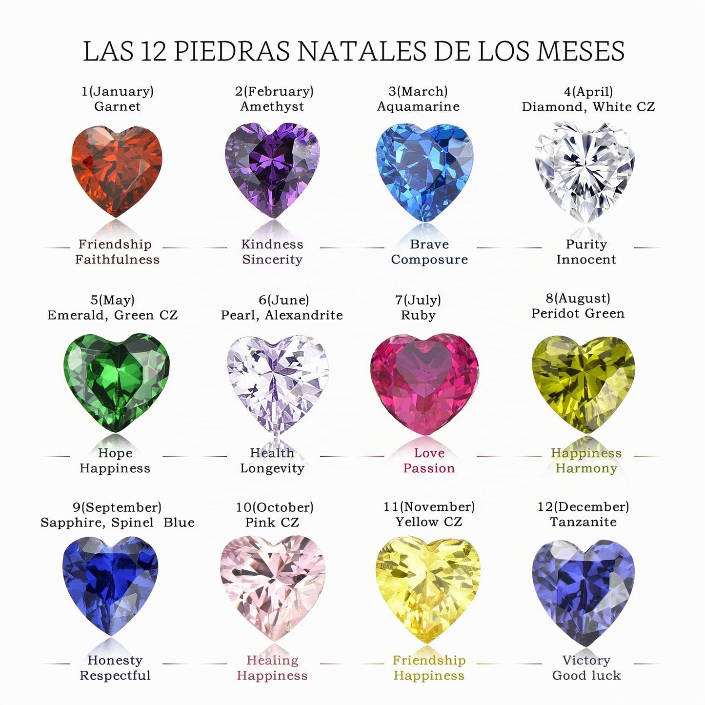 YL Collar de Corazón plata de ley 925 con colgante aguamarina de piedra natal de marzo para mujer