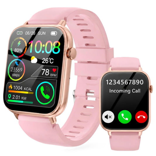 Reloj Inteligente Mujer, 1,91" HD, 100+ esferas, Llamadas Bluetooth, IP68