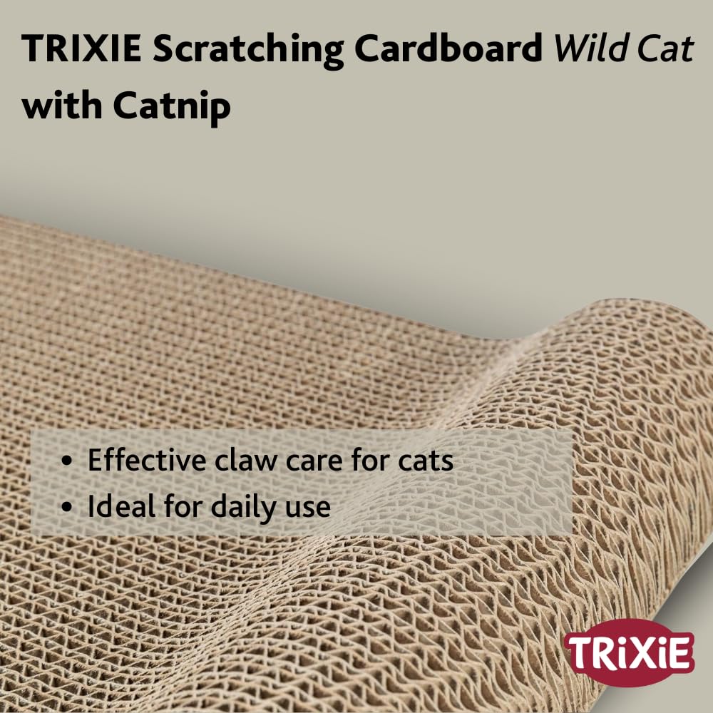 Trixie - Rascador de Cartón Wild Cat para Gatos, 41 x 24 x 7 cm, Rojo