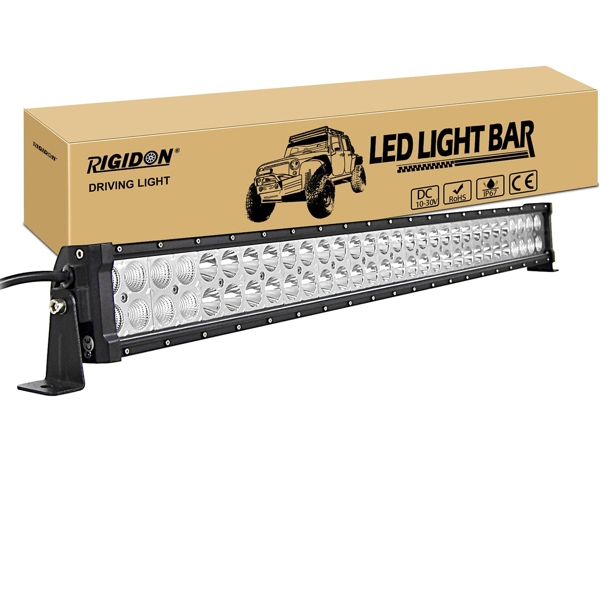 RIGIDON 32 Pulgadas 80 cm 180W Barra de luz led, Faros Trabajo led 12V 24V