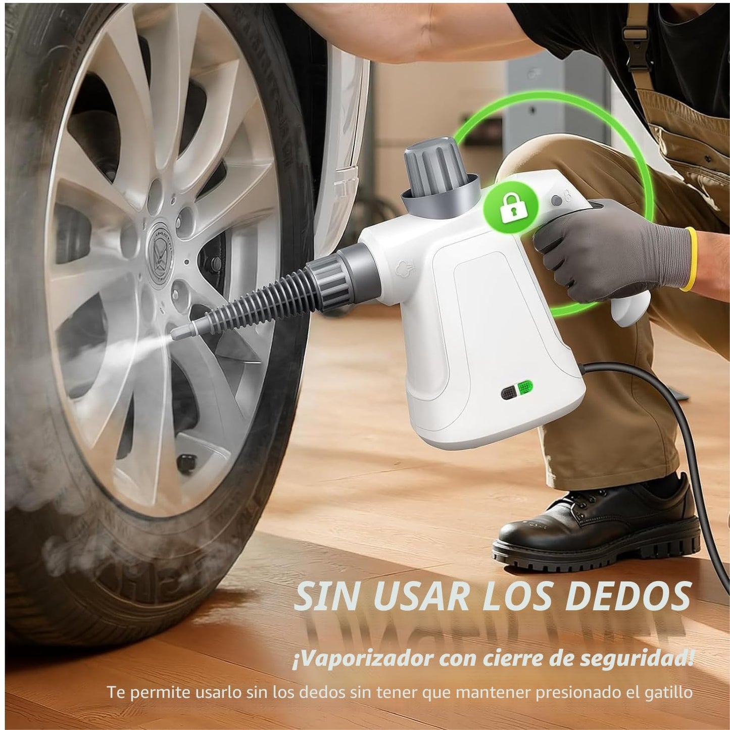 Vaporeta Limpieza Hogar, 3.2bar 400ml Limpiador a Vapor Vaporeta de Mano Steam Cleaner PortáTil Para Casa, Coche, Cortinas, Baños, Cocinas