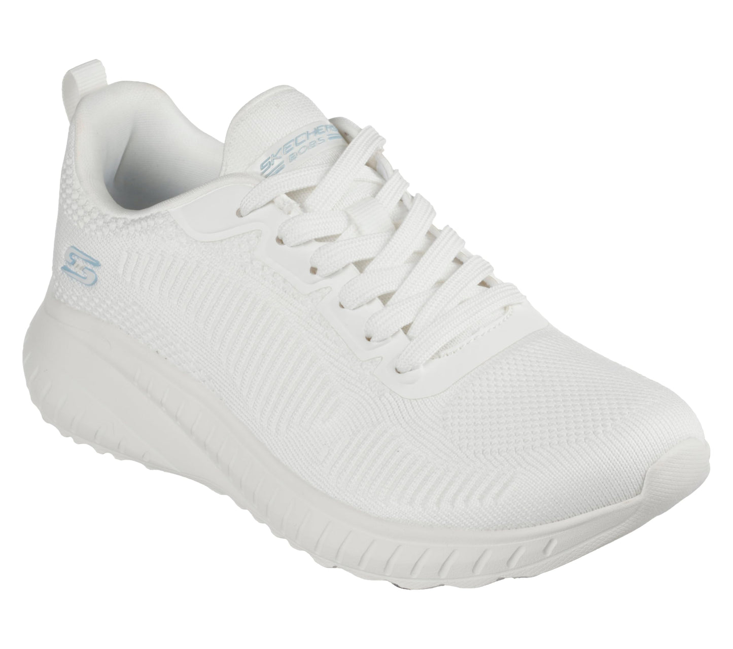 Skechers Bobs Squad Chaos Face Off, Zapatillas de Deporte Mujer, White Engineered Knit, 39 EU
