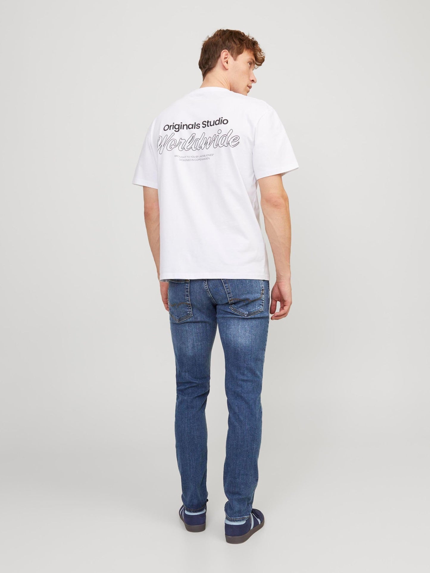 JACK & JONES Jjiglenn Jjoriginal Am 814 Noos, Vaqueros slim Hombre, Azul, 32W / 32L
