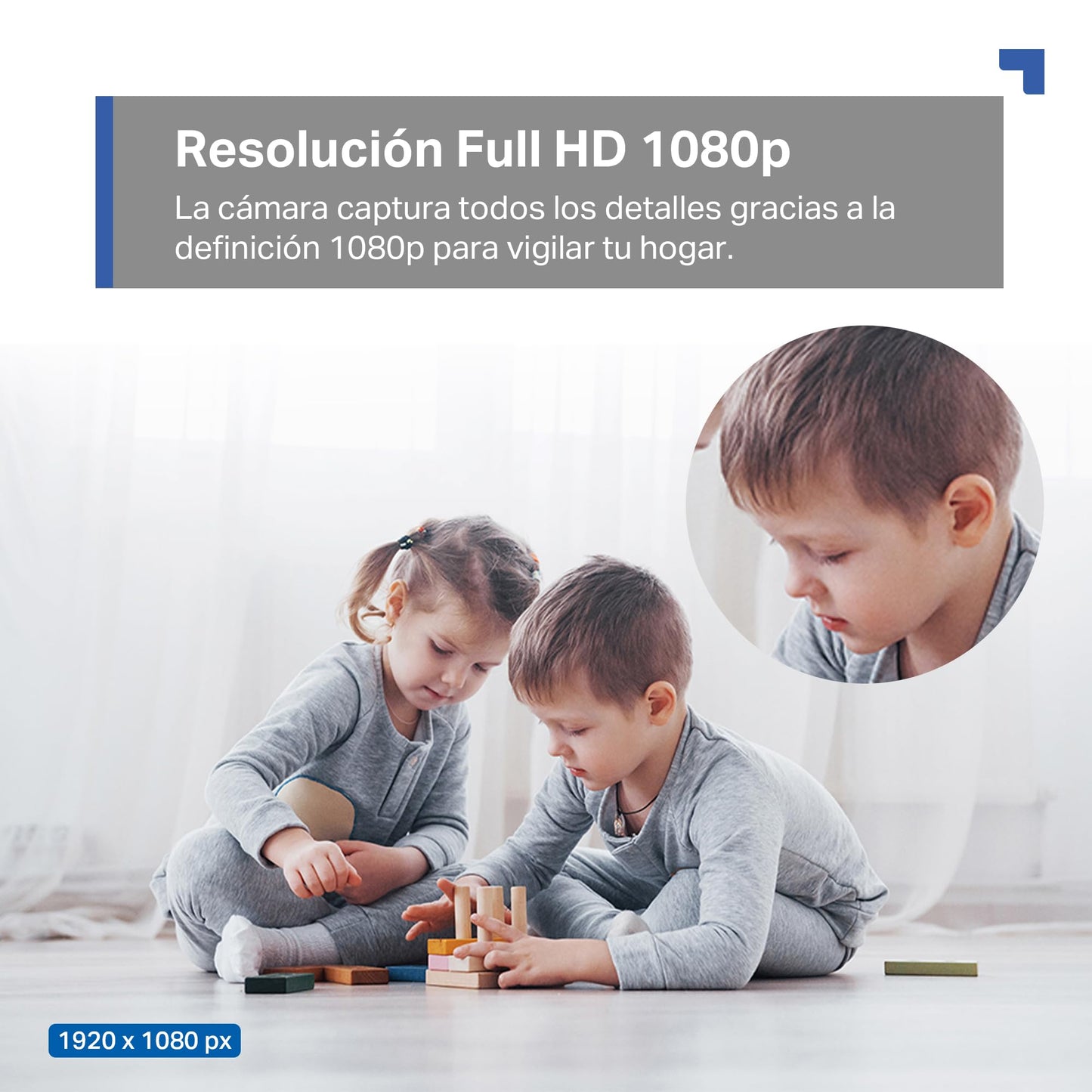 Tapo C200 - Cámara de Vigilancia WiFi Interior 360º, 1080p, Detección IA