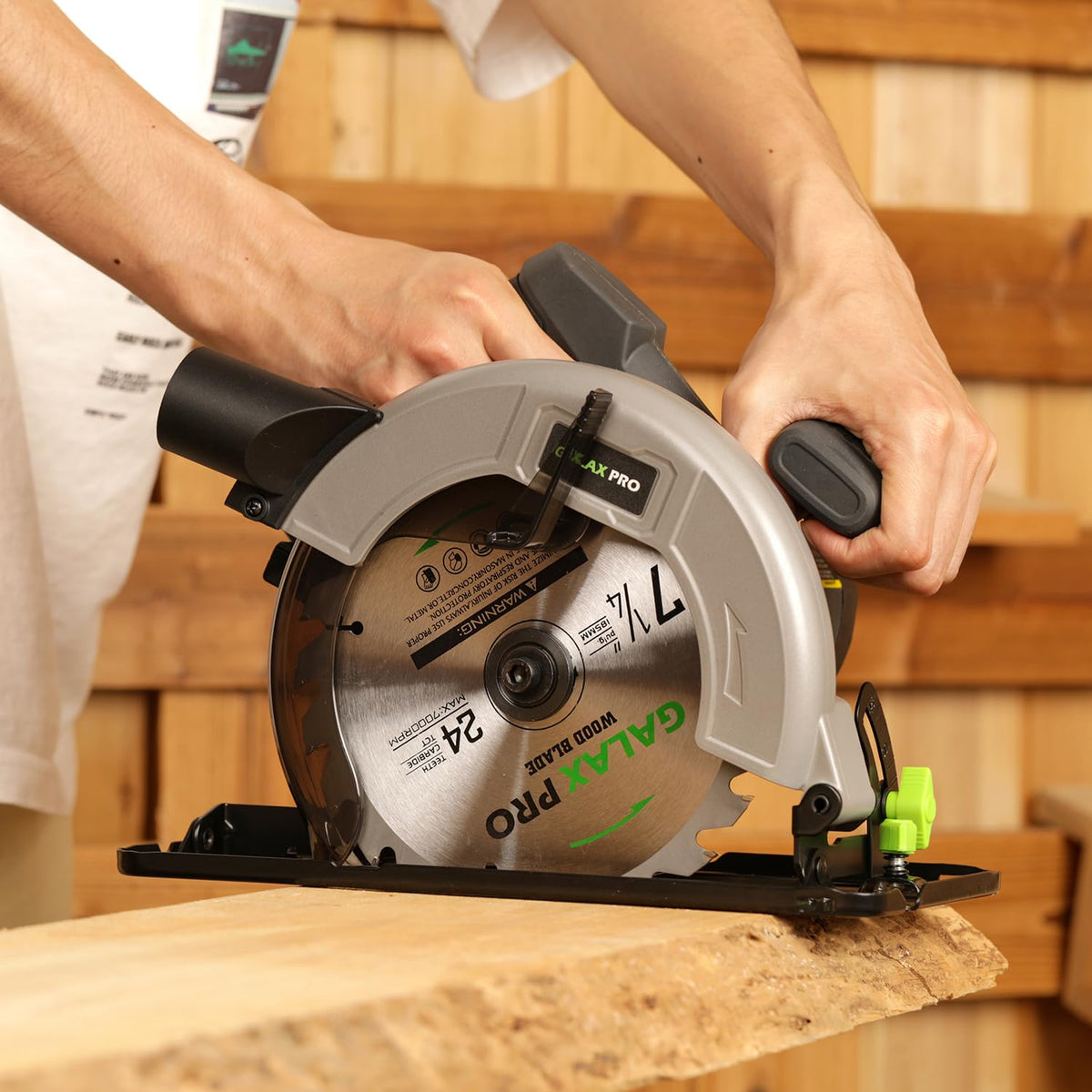GALAX PRO 1400W sierra circular con motor cobre y recogida de polvo