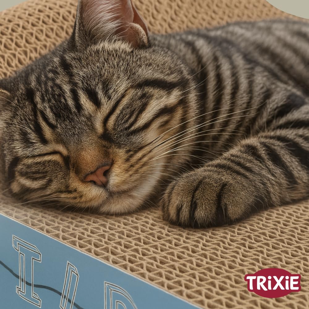 Trixie - Rascador de Cartón Wild Cat para Gatos, 41 x 24 x 7 cm, Rojo