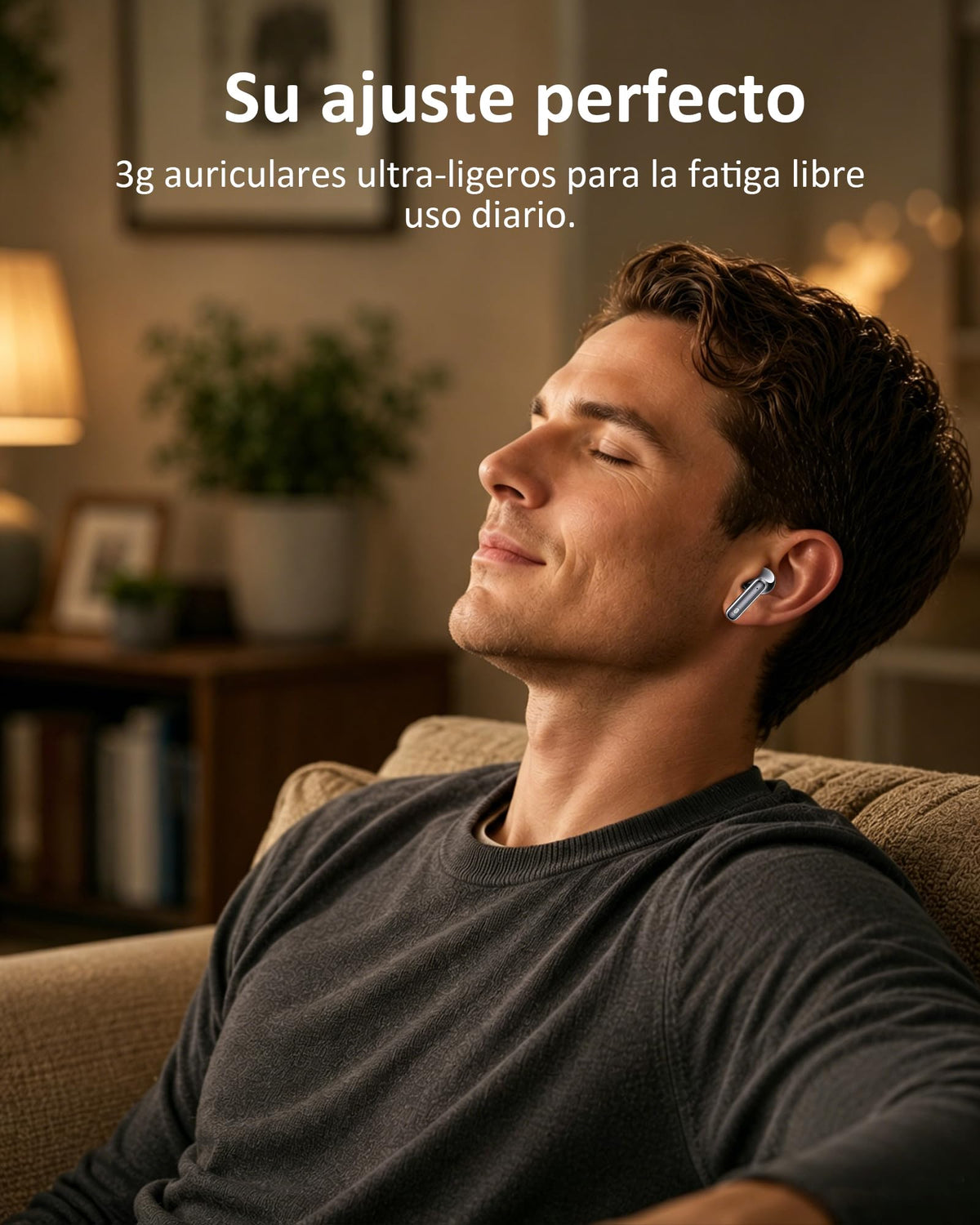 EUQQ Auriculares Inalambricos Bluetooth 6.1, Ajuste Cómodo, 6 mics ENC, 36H
