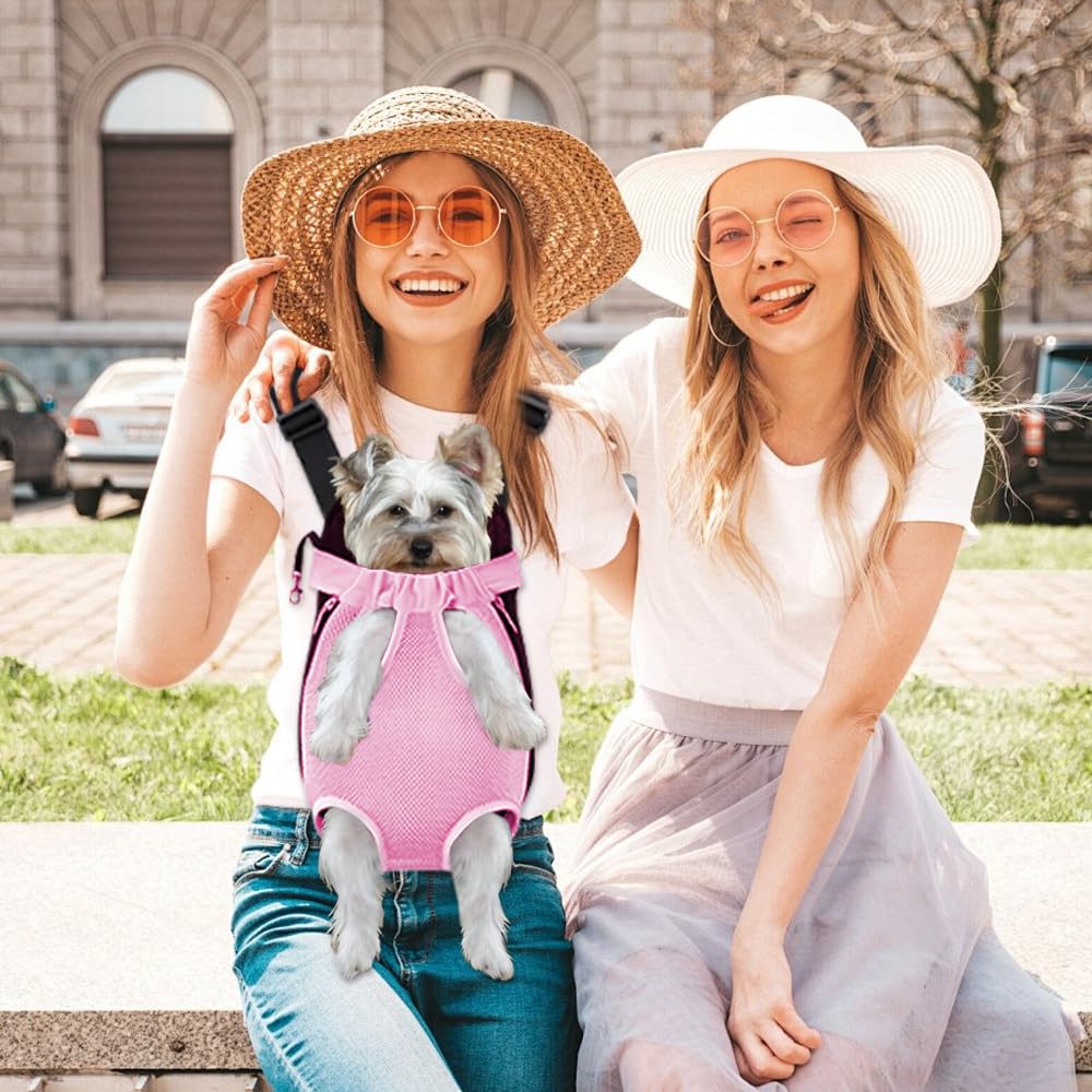 HMCEY Mochila para Mascotas,Mochila Transportin Perro Gato Ajustable,Pet Travel Backpack,Bolsa de Viaje Gato Perro Transpirable,Bolsa de Transporte para Mascotas para Camping, Paseos, Excursiones