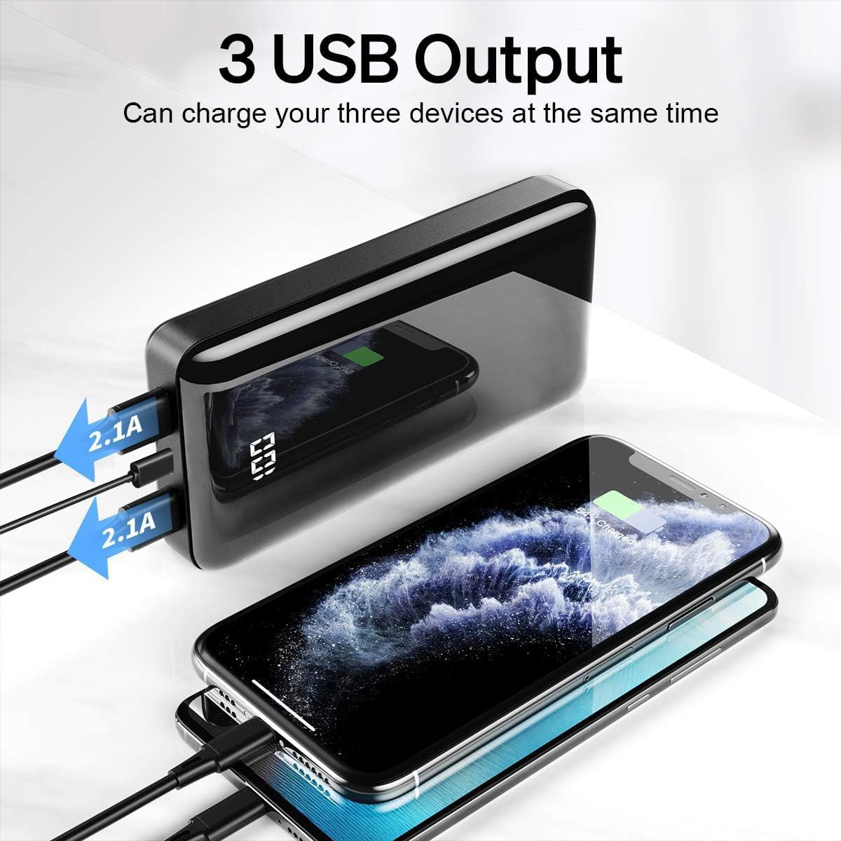 Power Bank 27000mAh, 22,5W PD20W Batería Externa Carga Rápida