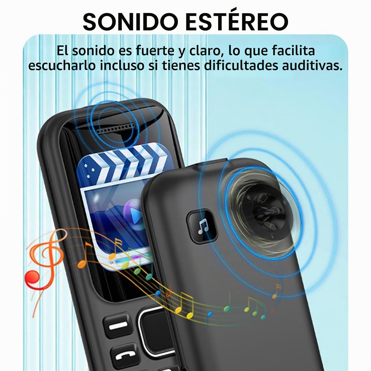 Guwet A2 2G Teléfono Móvil para Personas Mayores, Teclas Grandes, Función SOS, Volumen Alto, Llamada Rápida, Doble SIM Doble Standby, Larga duración de batería, Color Negro