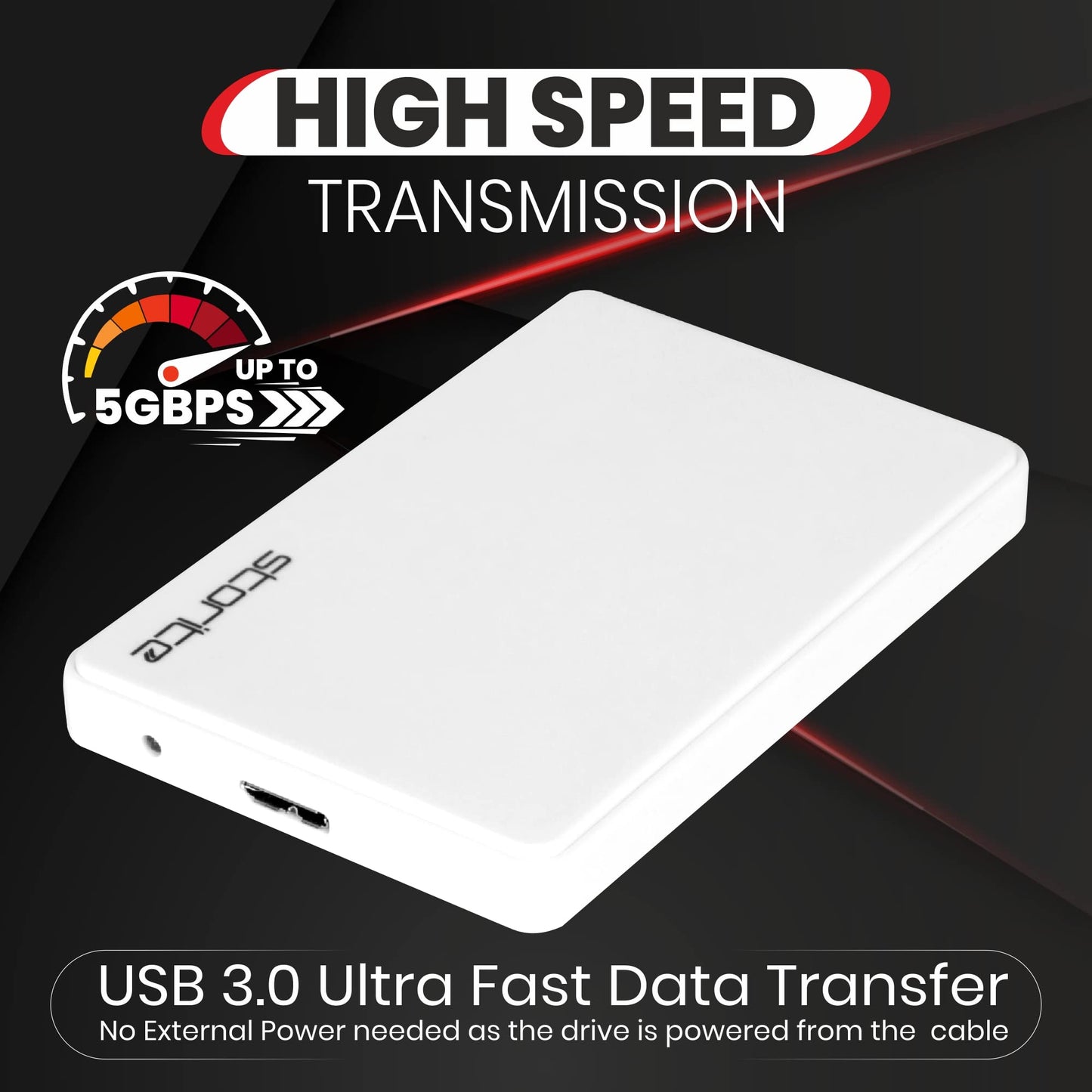 Storite Unidad de Juegos Portátil USB 3.0 para Almacenar, Disco Duro Externo Compatible Con Xbox, PS3, PS4, PC, Android, Mac, Windows, TV - 500 GB