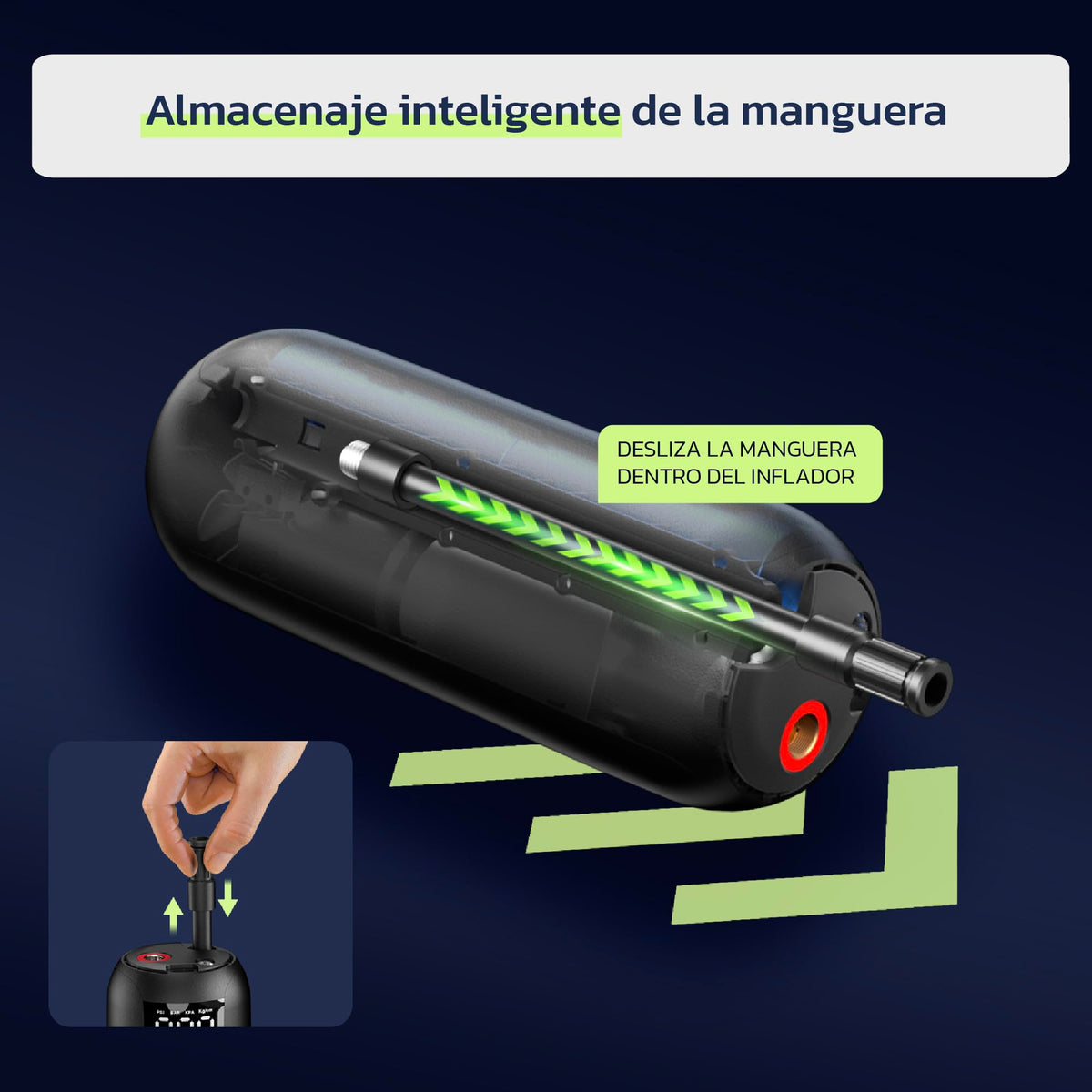 Woowind Inflador Ruedas Coche, Bici y Moto, Apagado Automático, 10,3 Bar