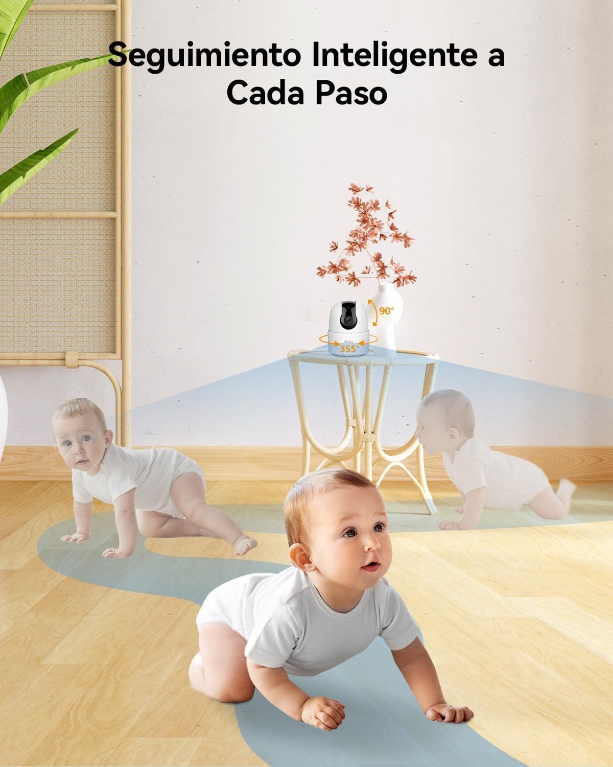 Imou Cámara IP WiFi Interior 2K/3MP Cámara de Vigilancia WiFi Interior 360°