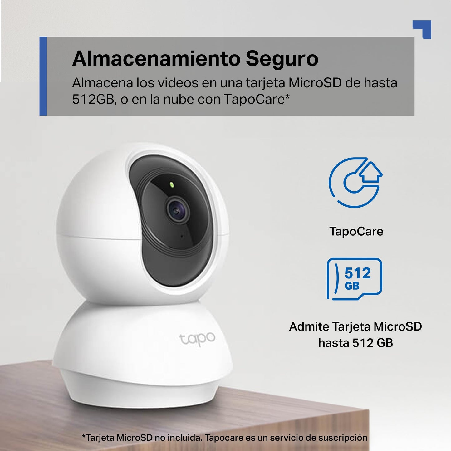 Tapo C200 - Cámara de Vigilancia WiFi Interior 360º, 1080p, Detección IA