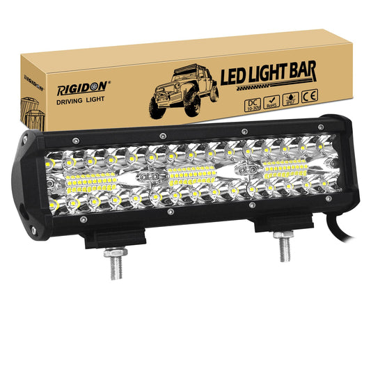 RIGIDON 9 pulgadas 23 cm 180W barra de luz led, lámpara de conducción 6000K