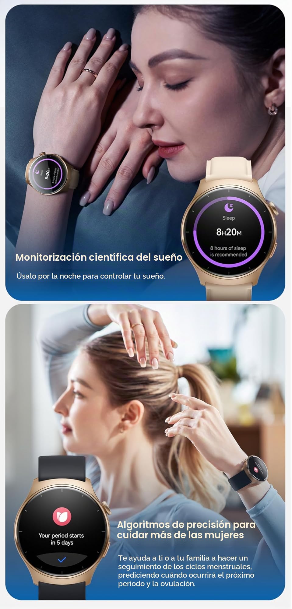 Mibro Smartwatch Lite 3, Pantalla HD Vivid de 1.3 Pulgadas AMOLED, más de 100 Modos Deportivos, función de Llamada de muñeca Manos Libres, Bluetooth V5.3, Sensor de frecuencia cardíaca