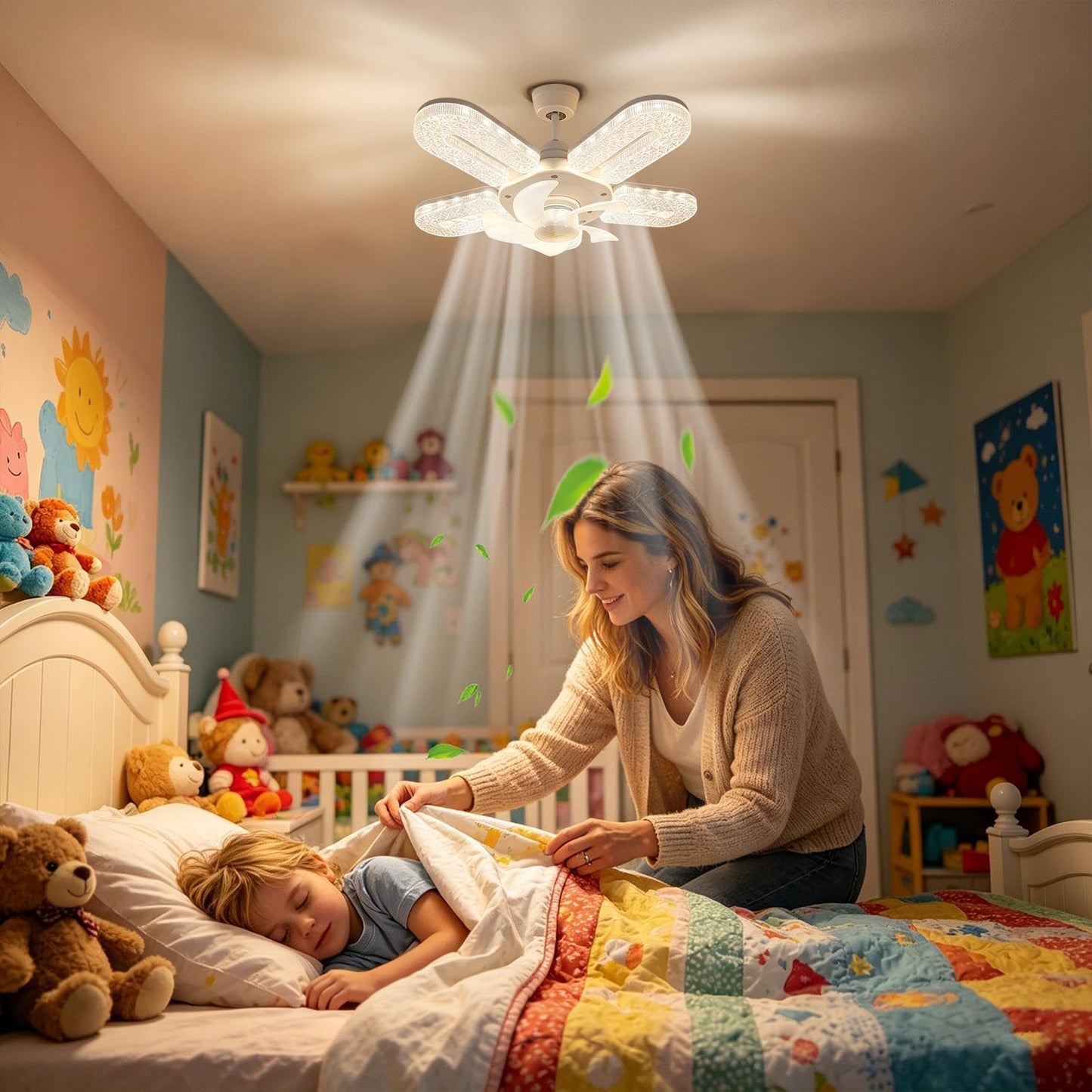 Ventilador De Techo Con Luz Efecto 6 velocidades de bombilla