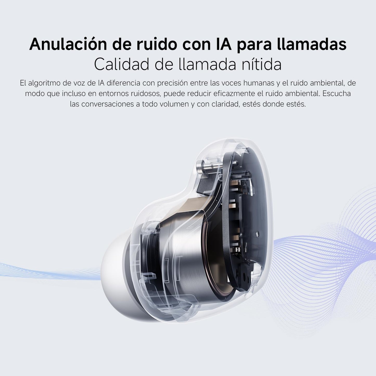 XIAOMI Redmi Buds 6 Play - Auriculares inalámbricos, cancelación de Ruido, Ligeros, hasta 36 Horas de autonomía, Bluetooth 5.4, Blanco (Versión ES)
