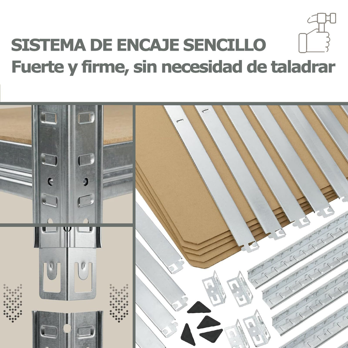 2 Uds Estanterías Almacenaje Pesadas,Carga de 875kg,Dimensiones 180x90x40cm