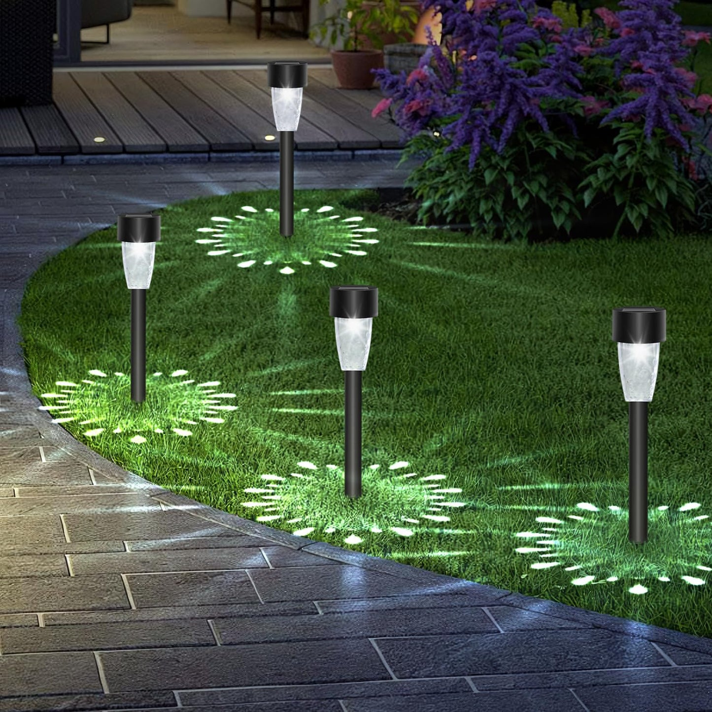 Aigostar 12 Uds Luz Solares Exterior Jardin, Luces LED Solar de Césped