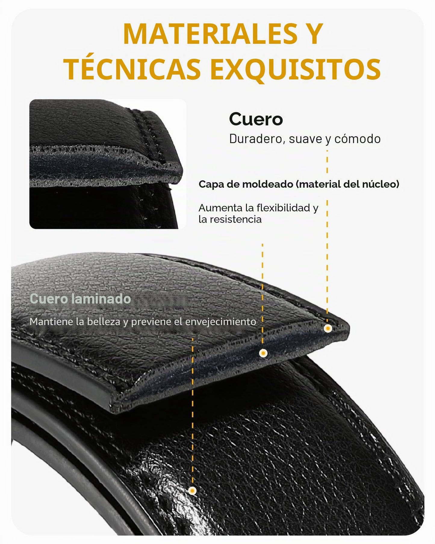 CHAOREN Cinturones Hombre Cuero, Cinturon Hombre 35mm Negocios y Informales
