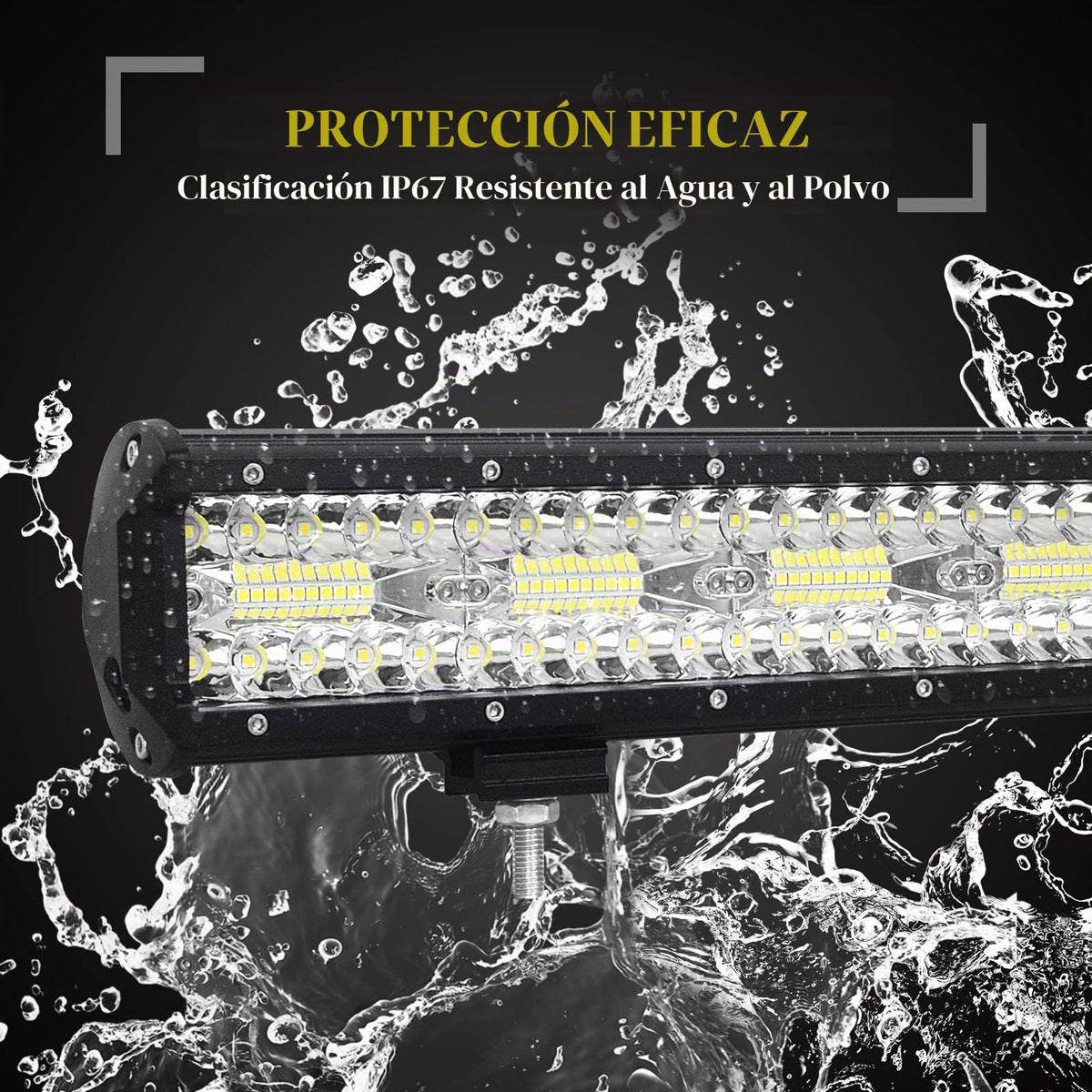 RIGIDON 9 pulgadas 23 cm 180W barra de luz led, lámpara de conducción 6000K