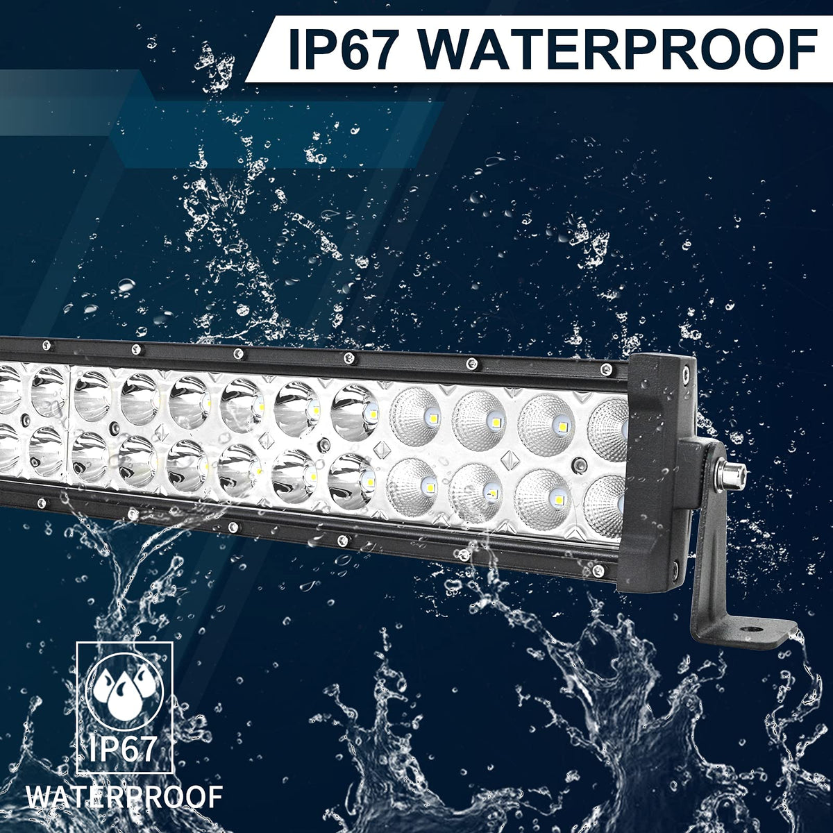 RIGIDON 32 Pulgadas 80 cm 180W Barra de luz led, Faros Trabajo led 12V 24V