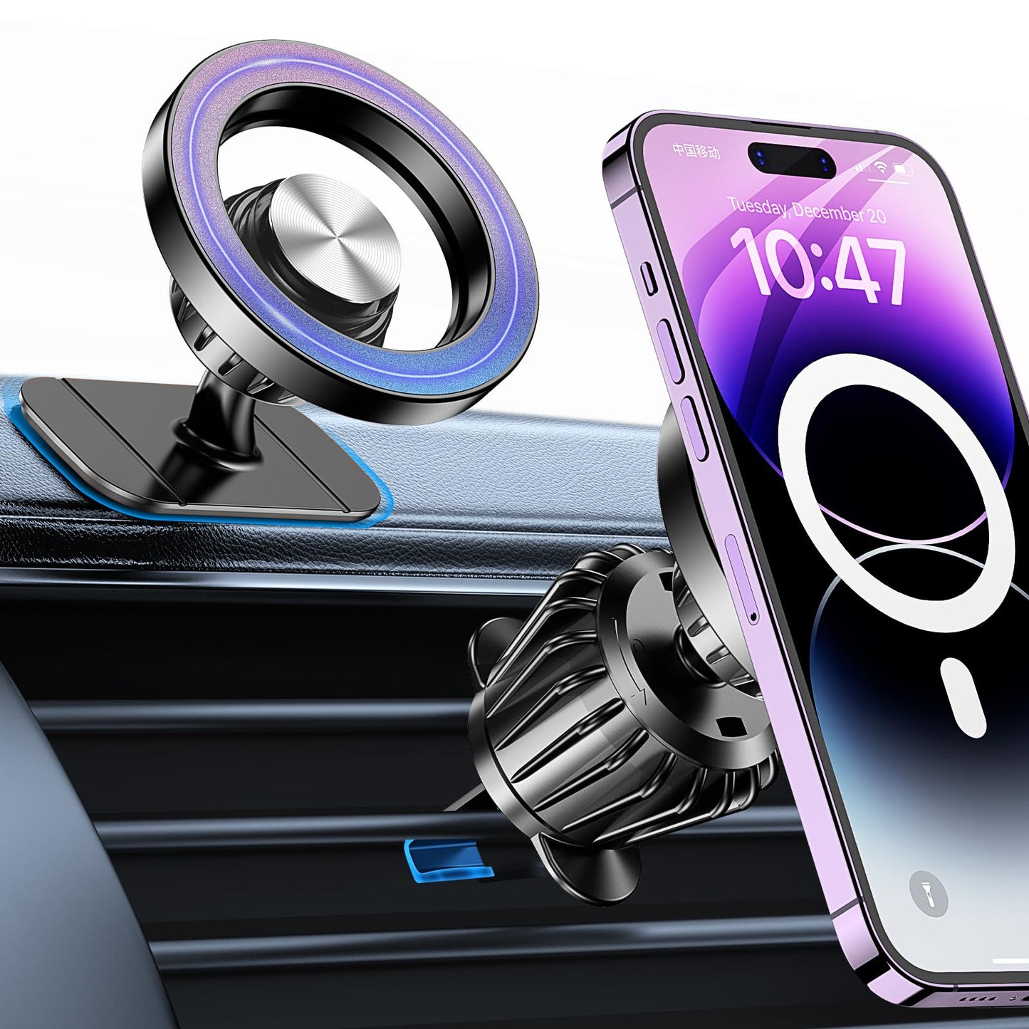 Coolpow Soporte Movil Coche Magsafe [Super imanes] Suporte Telemovel Carro