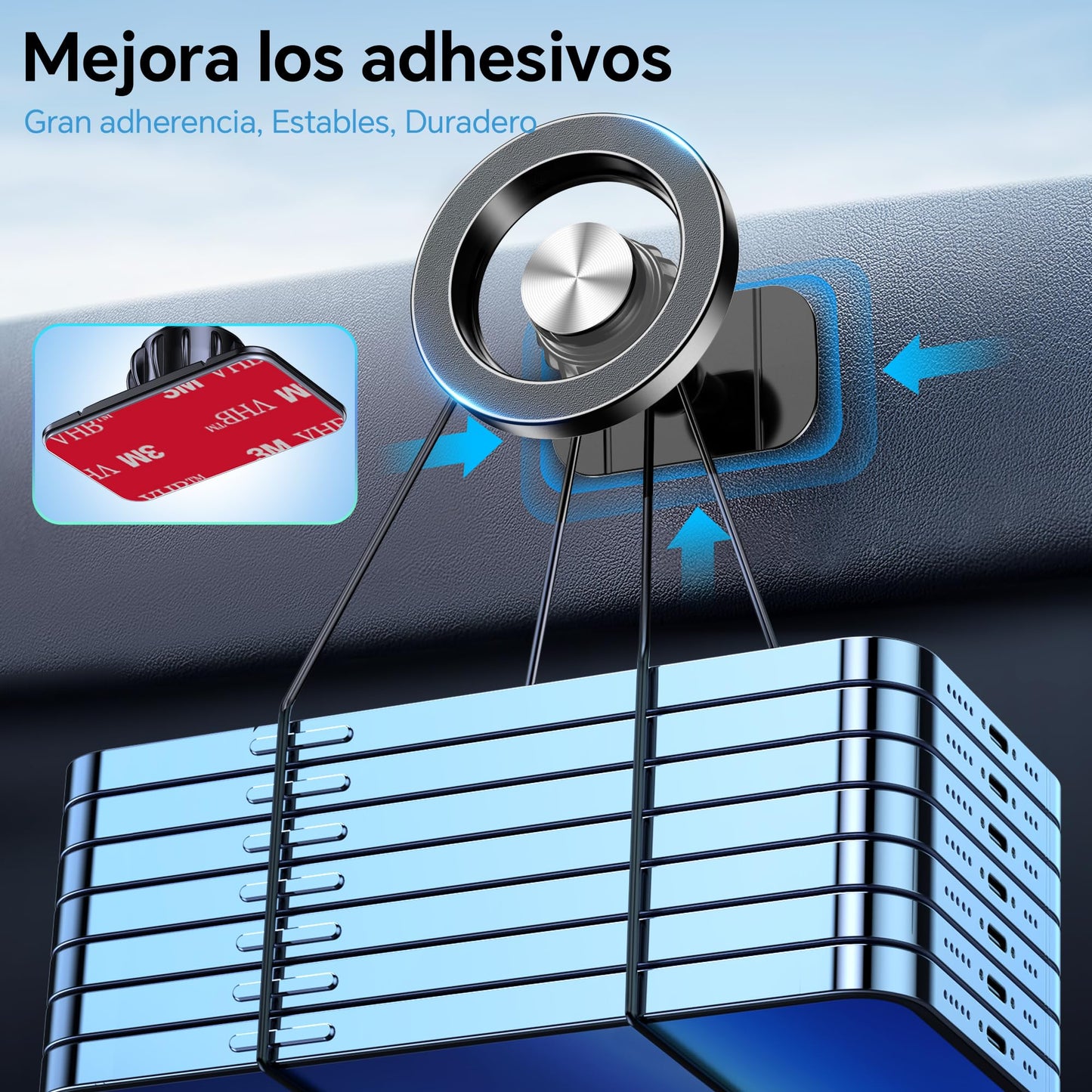 Coolpow Soporte Movil Coche Magsafe [Super imanes] Suporte Telemovel Carro