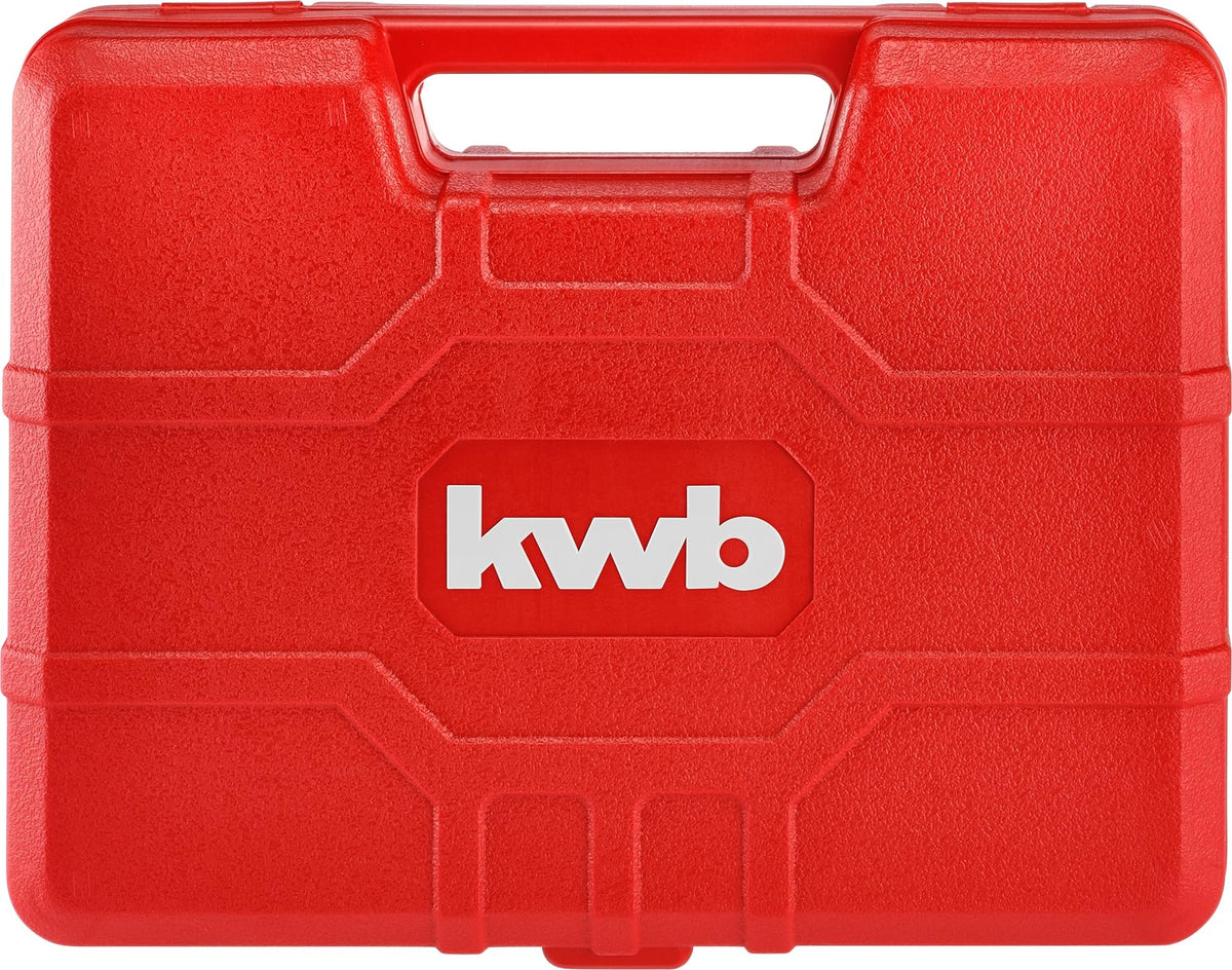 KWB - Maletin de herramientas de 35 piezas, relleno, resistente, óptimo para el hogar o el garaje