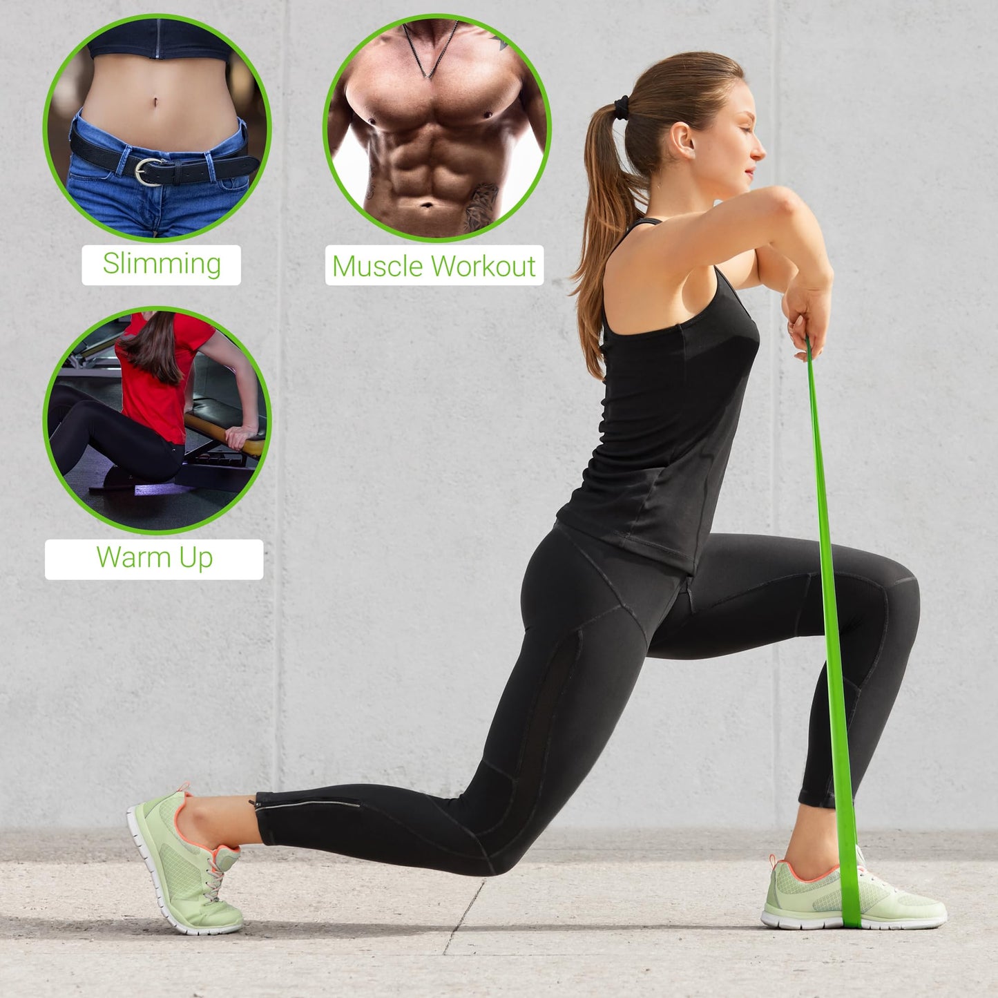 TechStone Bandas De Resistencia para Entrenamiento Mujeres Y Hombres – Pack De 5 Niveles Diferentes Bandas Elásticas De Alta Resistencia para Gimnasio En Casa Y Oficina