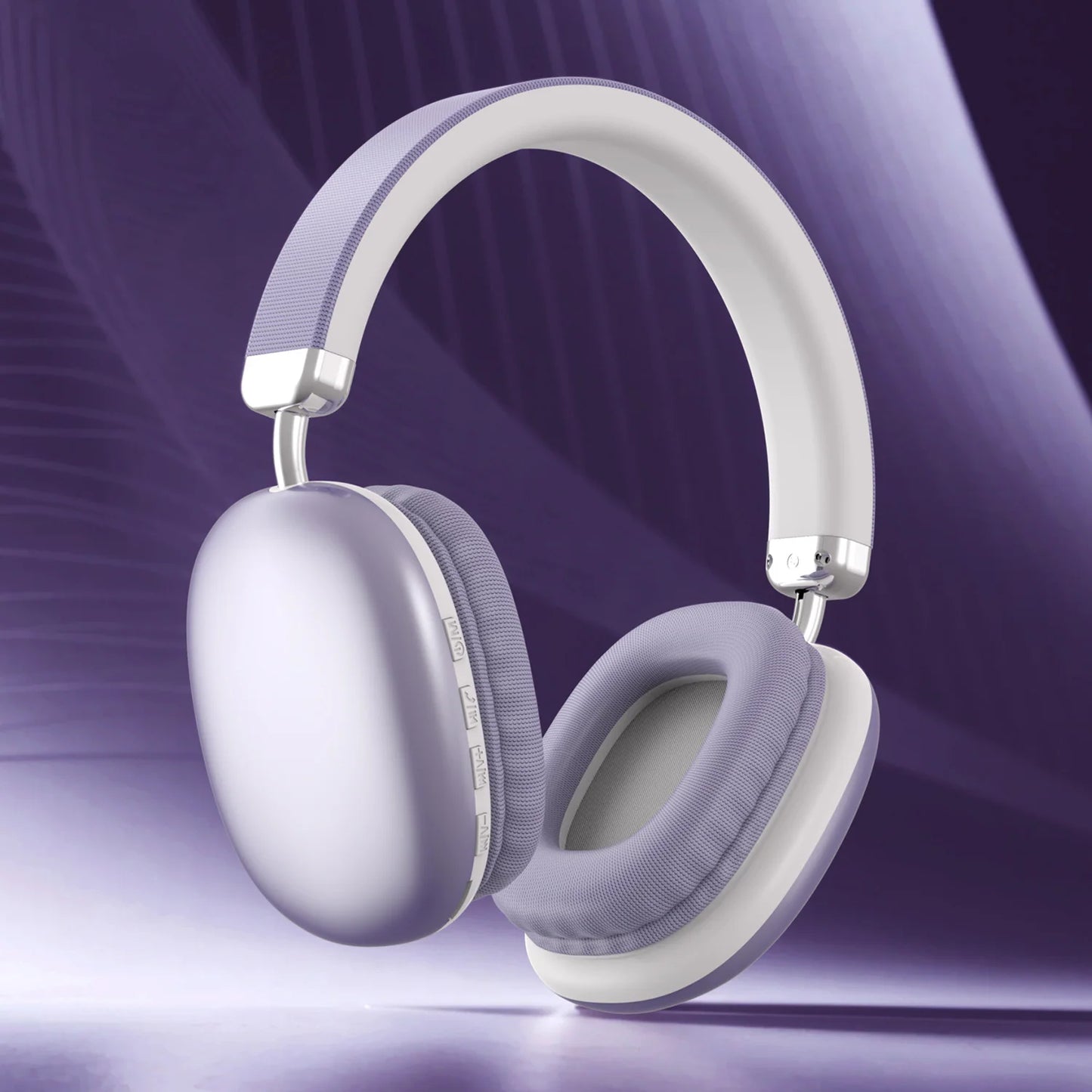 B40 Bluetooth Headphones Over Ear Wireless Headset HiFi Music Gaming Comfortable Mic for iPhone Android PC Purple